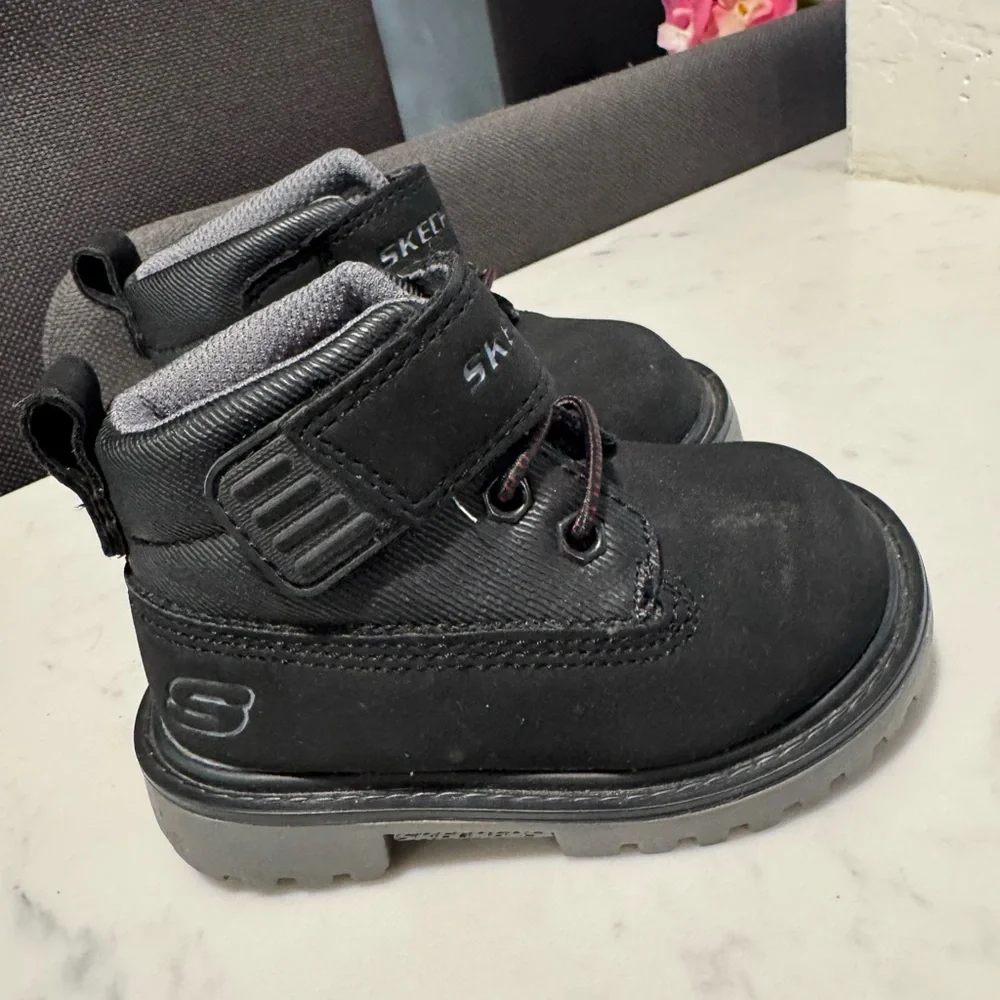 Skechers Kids Black Boot